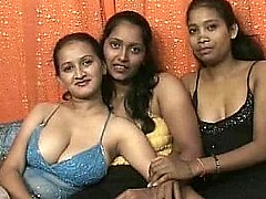 Four indian lesbians having sport